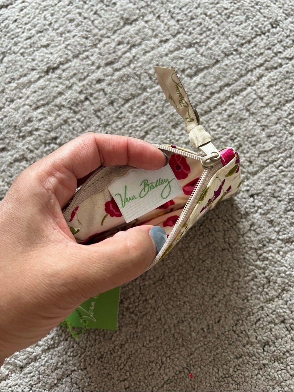 Vera Bradley Floral Zip ID Case, Make Me Blush - Picture 10 of 11
